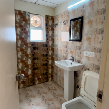 Bathroom in 3 BHK Apartment at SKA Greenarch, Panchsheel Green – for Rent