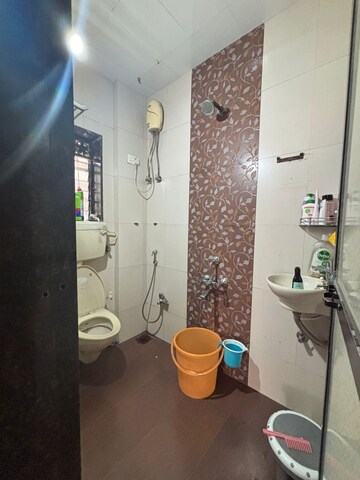 Bathroom in 2 BHK Apartment at Krishiv Aangan, Sanpada – for Rent