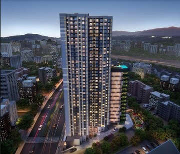 1 BHK Apartment – Exterior View View at Ashar Axis, Majiwada - for Rent