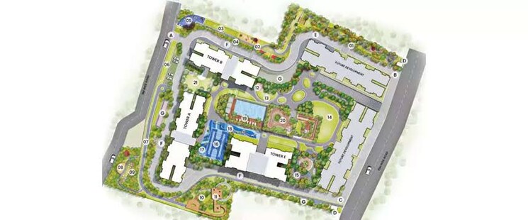 Master Plan, mahindra-codename-crown 2 Bedroom 867 Sq.Ft. Apartment In Kharadi Pune 8141476