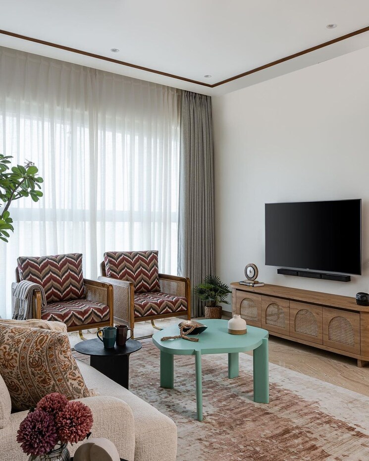 Living Room, pebbles-i 3 Bedroom 1971 Sq.Ft. Apartment In Bavdhan Pune 8141463