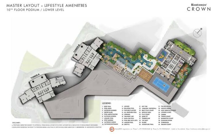 Floor Plan, rustomjee-crown 4 Bedroom 1700 Sq.Ft. Apartment In Prabhadevi Mumbai 8141496