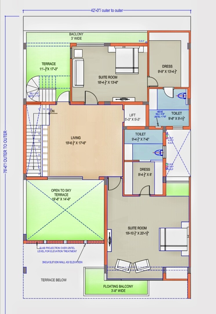 Floor Plan, vidhyut nagar 6 Bedroom 355 Sq.Yd. Independent House In Vidhyut Nagar Jaipur 8141673