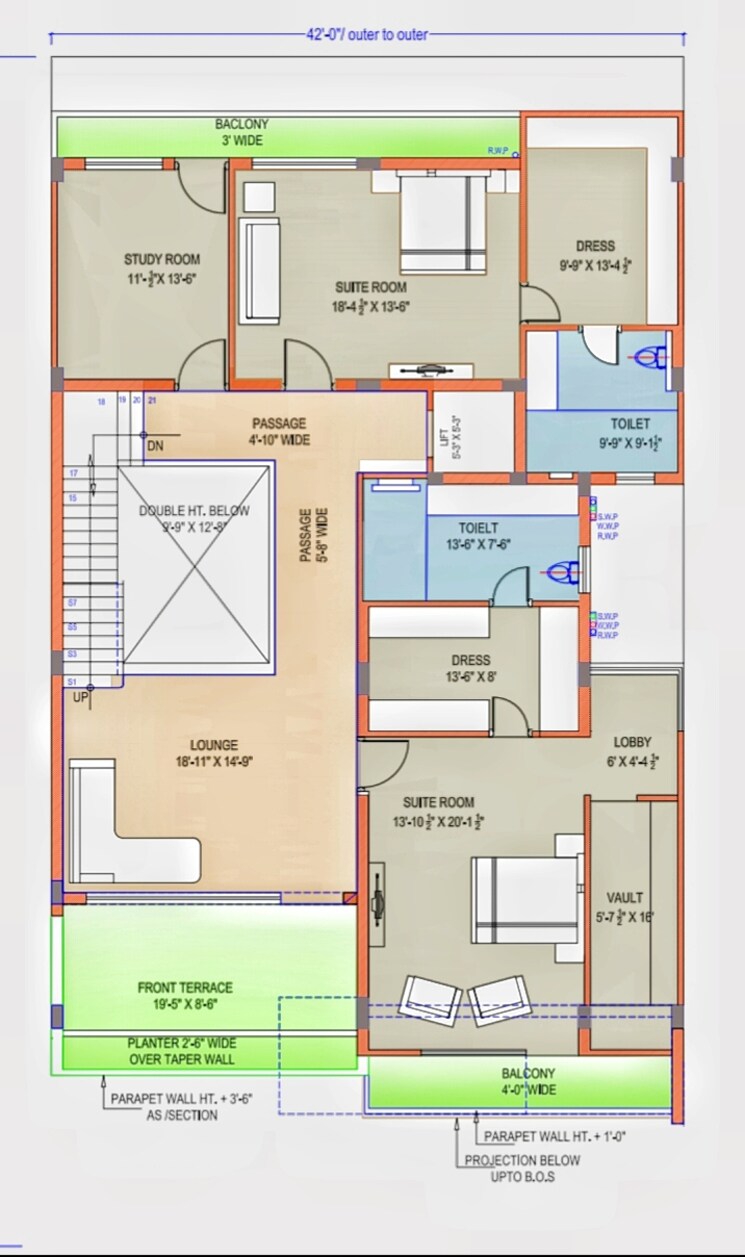 Floor Plan, vidhyut nagar 6 Bedroom 355 Sq.Yd. Independent House In Vidhyut Nagar Jaipur 8141673