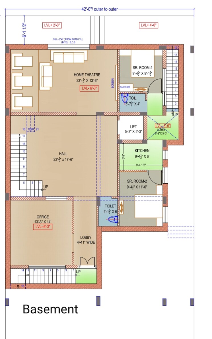 Floor Plan, vidhyut nagar 6 Bedroom 355 Sq.Yd. Independent House In Vidhyut Nagar Jaipur 8141673