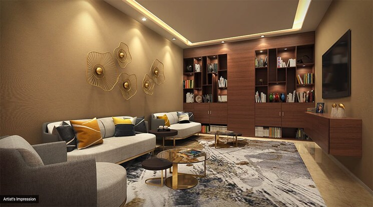 Living Room, sheth-auris-serenity-tower-2 2 Bedroom 805 Sq.Ft. Apartment In Malad West Mumbai 8141932