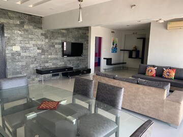 Living Room in 4 BHK Apartment at Goyal Intercity, Memnagar – for Rent