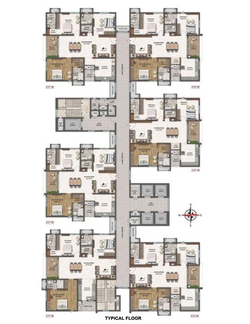 Floor Plan in 3 BHK Apartment at DSR Altitudes, Osman Nagar – for Sale