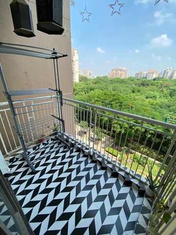 Balcony in 3 BHK Apartment at Unitech Uniworld Gardens 2, Sector 47 – for Rent