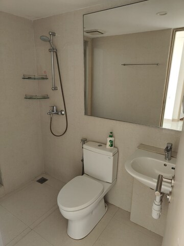 Bathroom in 1 BHK Apartment at Hiranandani The Walk, Ghodbunder Road – for Rent