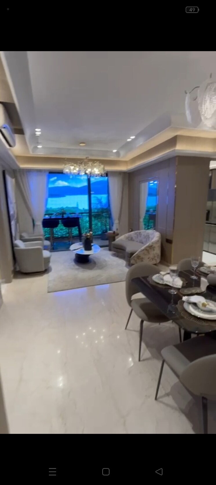 Living Room, lodha-corinthia 2 Bedroom 780 Sq.Ft. Apartment In Bhandup West Mumbai 8143417