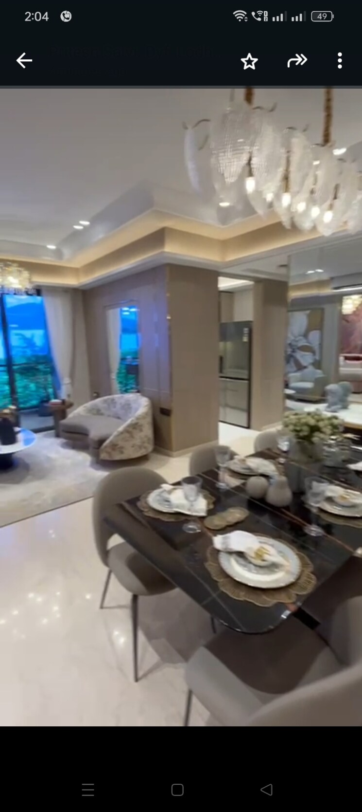 Living Room, lodha-corinthia 2 Bedroom 780 Sq.Ft. Apartment In Bhandup West Mumbai 8143417