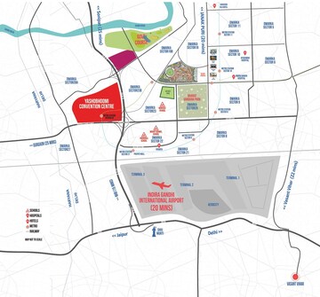  Shop – Map Location View at The Omaxe State, Sector 19b Dwarka - for Sale