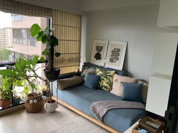 Living Room in 2.5 BHK Apartment at Kanakia Rainforest, Andheri East – for Rent