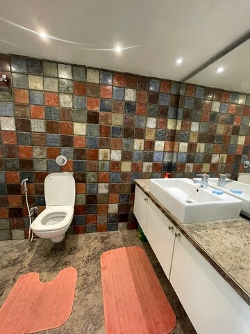 Bathroom in 3 BHK Apartment at Tulipia And Tilia Apartment, Chandivali – for Rent