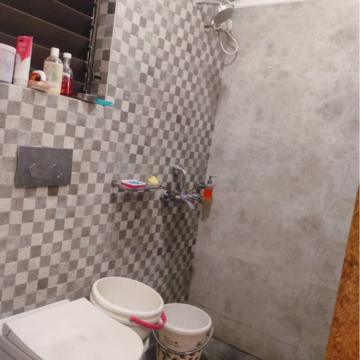 Bathroom in 3 BHK Apartment at Madhav Shreeji Palacia, Hiranandani Estate – for Rent