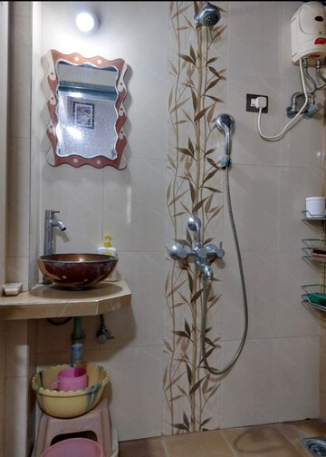 Bathroom in 1 BHK Apartment at Rachna Garden, Mulund West – for Rent