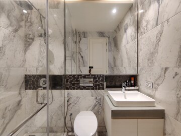 Bathroom in 4 BHK Apartment at Bhartiya Leela Residences, Thanisandra Main Road – for Rent