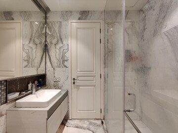 Bathroom in 4 BHK Apartment at Bhartiya Leela Residences, Thanisandra Main Road – for Rent