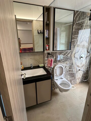 Bathroom in 3 BHK Apartment at Wadhwa Dukes Horizon, Chembur – for Rent