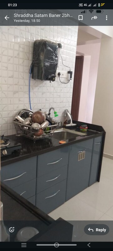 Kitchen in 2 BHK Apartment at Mohannagar CHS, Baner – for Rent
