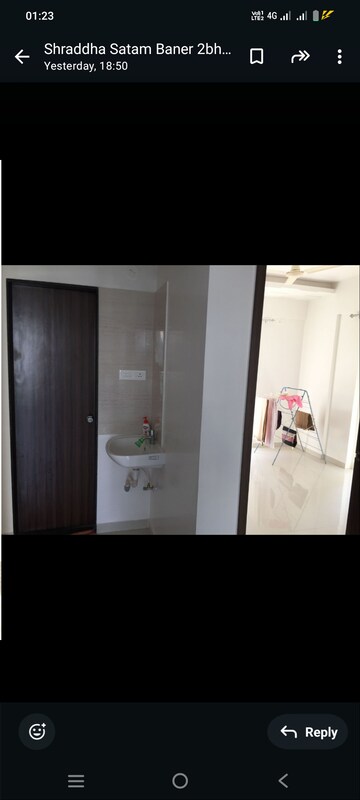 Bathroom in 2 BHK Apartment at Mohannagar CHS, Baner – for Rent