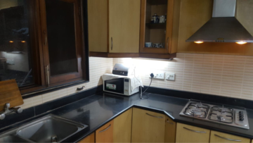 Kitchen in 2 BHK Builder Floor at New Friends Colony – for Rent