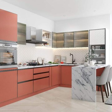 Kitchen in 3 BHK Apartment at Bricks Cyberwoods, Osman Nagar – for Sale