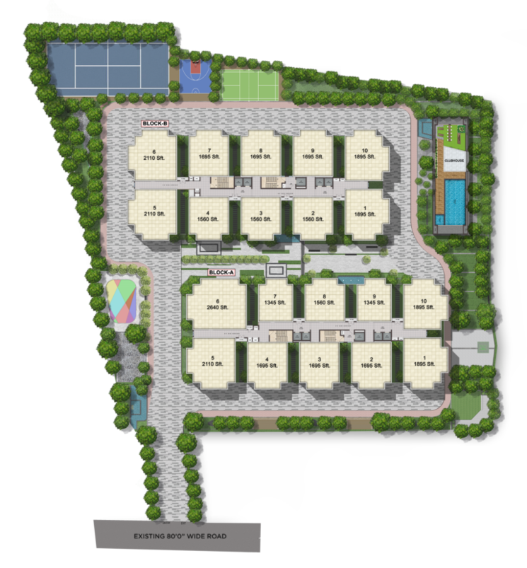 Master Plan, bricks-cyberwoods 3 Bedroom 1695 Sq.Ft. Apartment In Osman Nagar Hyderabad 8147015