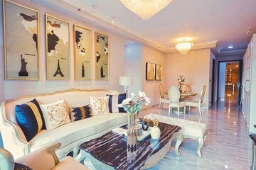 Living Room in 3 BHK Apartment at Risland The Icon, Dhokali – for Rent