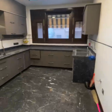 Kitchen in 3.5 BHK Builder Floor at Green Park Extension – for Rent