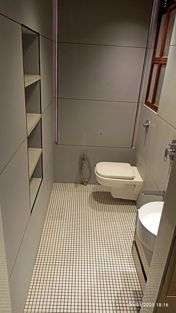 Bathroom in 2 BHK Apartment at Unique Ivana, Mira Road – for Rent