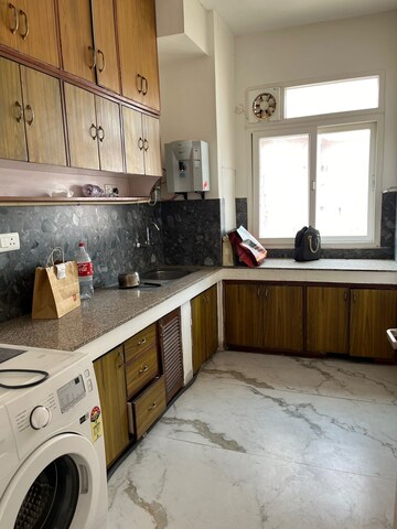 Kitchen in 3 BHK Builder Floor at Ansal Sushant Lok I, Sector 43 – for Rent