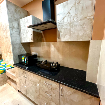 Kitchen in 3 BHK Builder Floor at RWA Residential Society, Mohyal Colony – for Rent