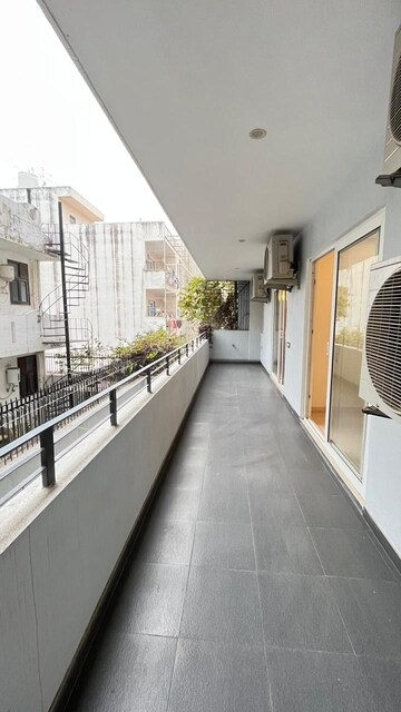 Balcony in 3 BHK Builder Floor at Ansal Sushant Lok I, Sector 43 – for Rent
