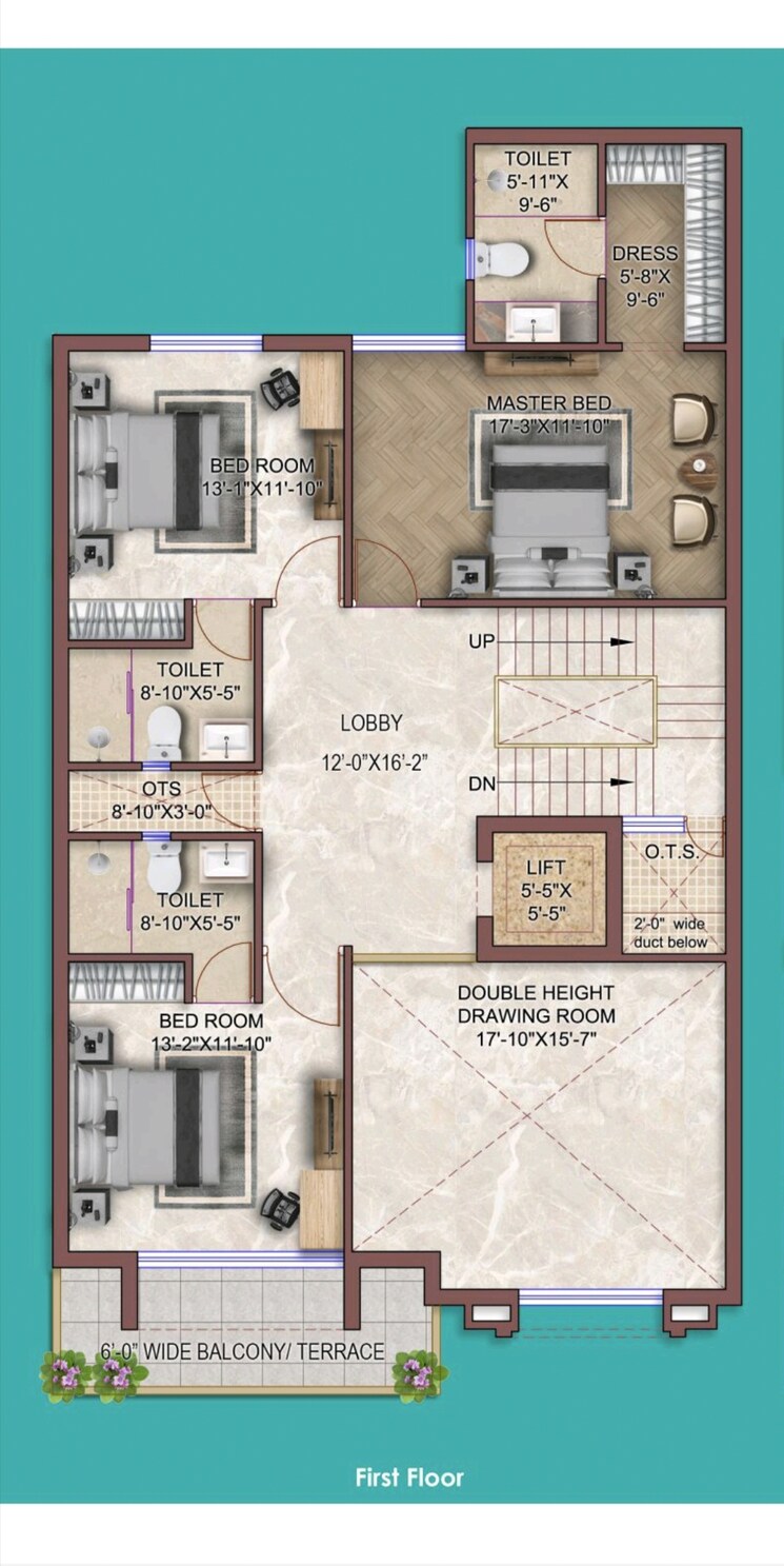 Floor Plan, chinmay-urbanac-garden 4 Bedroom 5050 Sq.Ft. Villa In Gomti Nagar Lucknow 8148275