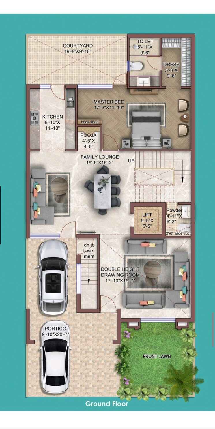 Floor Plan, chinmay-urbanac-garden 4 Bedroom 5050 Sq.Ft. Villa In Gomti Nagar Lucknow 8148275