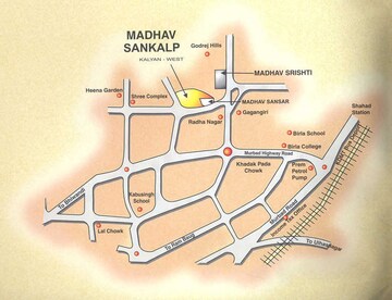 2 BHK Apartment – Map Location View at Madhav Sankalp, Kalyan West - for Sale