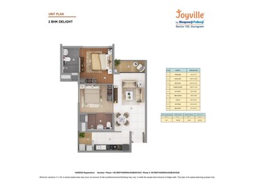 Floor Plan in 3 BHK Apartment at Experion The Westerlies, Sector 108 – for Sale