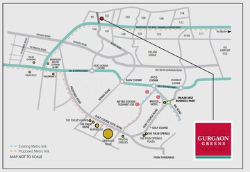 2 BHK Apartment – Map Location View at Signature Global City, Sector 37d - for Sale