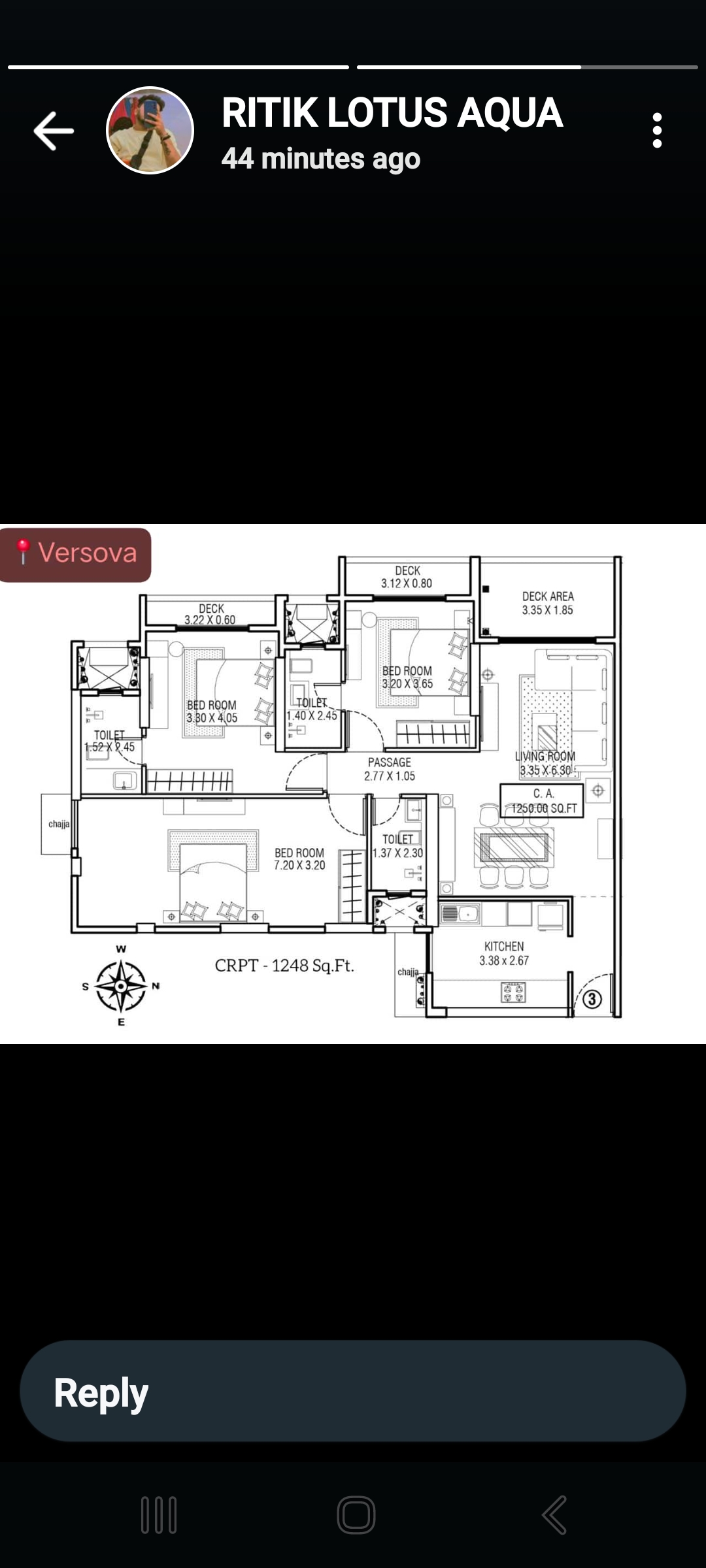 3 BHK 1003 Sq.Ft. Apartment in Lotus Unity