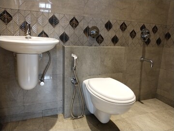 Bathroom in 2 BHK Apartment at Aastha River View, Taloja – for Rent