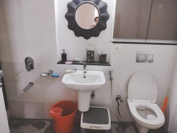 Bathroom in 2 BHK Apartment at Rustomjee Azziano Wing D, Majiwada – for Rent