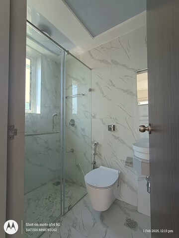 Bathroom in 1 BHK Apartment at Aurum Q Residences, Ghansoli – for Rent
