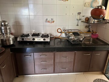Kitchen in 2 BHK Apartment at Dharmadev Swaminarayan Park 3, Vasna – for Rent