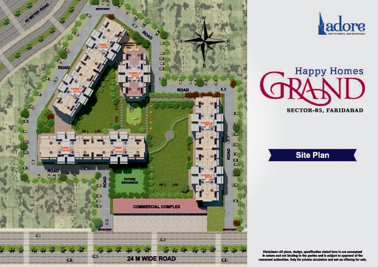 Master Plan, adore-happy-homes-grand 3 Bedroom 645 Sq.Ft. Apartment In Sector 85 Faridabad 8150624