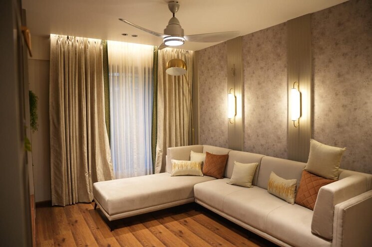 Living Room, pride-purple-park-titanium 3 Bedroom 1470 Sq.Ft. Apartment In Wakad Pune 8151187