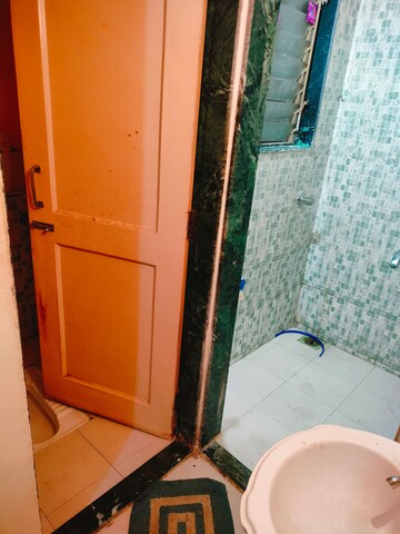 Bathroom in 1 BHK Apartment at Megh Malhar Co-op Housing Society, Ghansoli – for Rent