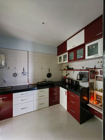 Kitchen in 3 BHK Apartment at Asian Galaxy, Kharghar – for Rent
