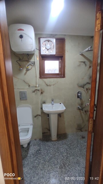 Bathroom in 3 BHK Builder Floor at Mehrauli – for Rent